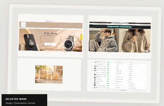 Selected ecommerce work by LIGHTSCALE